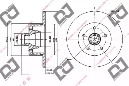 Тормозной диск DJ PARTS BD2063